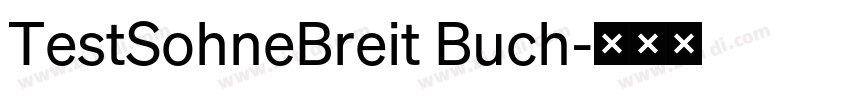 TestSohneBreit Buch字体转换